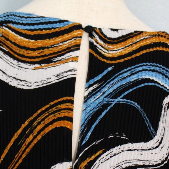 Nine West Multicolor Fully Lined Finely Pleated Dress Size XL - Picture 7 of 12